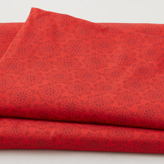 Ruby Fern Favorites - Cardinal Snowflakes 2 Yard Cut