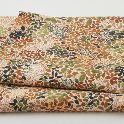 Sunset Garden Favorites - Tan Leaves 2 Yard Cut