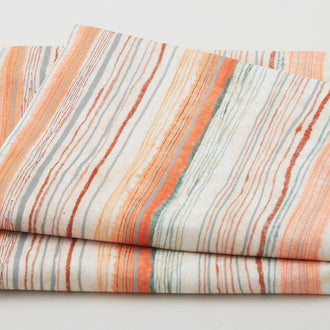 Sunset Garden Favorites - Cream Stripe 2 Yard Cut