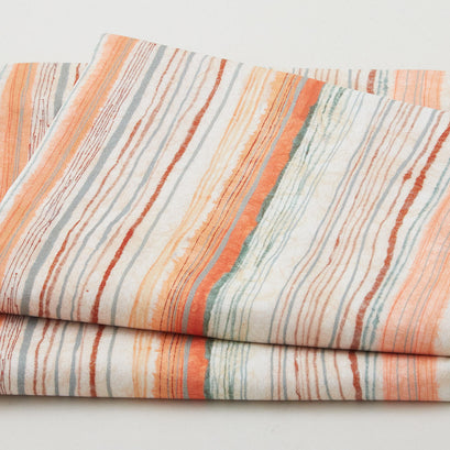 Sunset Garden Favorites - Cream Stripe 2 Yard Cut