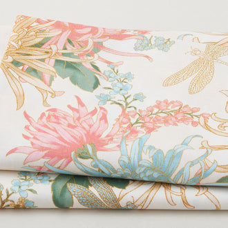 Catherine Favorites - Natural Floral Metallic 2 Yard Cut