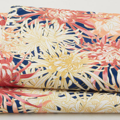 Catherine Favorites - Honeysuckle Flowers Metallic 2 Yard Cut