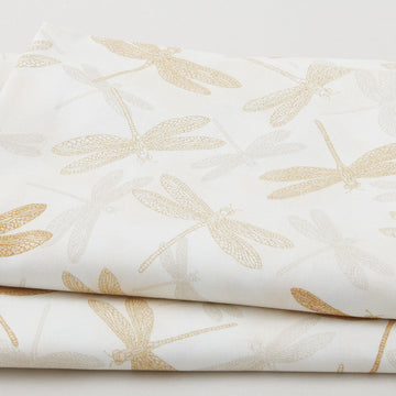 Catherine Favorites - Natural Dragonfly Metallic 2 Yard Cut