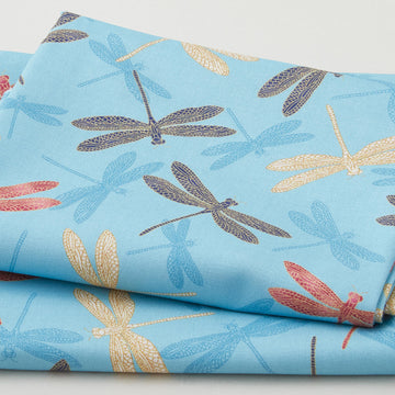 Catherine Favorites - Lake Dragonfly Metallic 2 Yard Cut