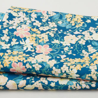 Catherine Favorites - Lagoon Plants Metallic 2 Yard Cut