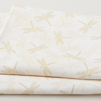 Catherine Favorites - Natural Tonal Dragonfly Metallic 2 Yard Cut