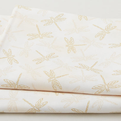 Catherine Favorites - Natural Tonal Dragonfly Metallic 2 Yard Cut