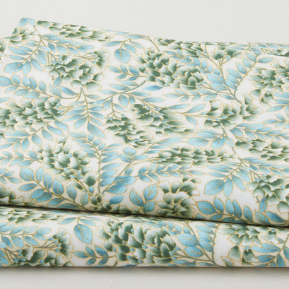 Catherine Favorites - Natural Leaves Metallic 2 Yard Cut