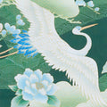 Imperial Collection - Hana Favorites Emerald Cranes Metallic 2 Yard Cut