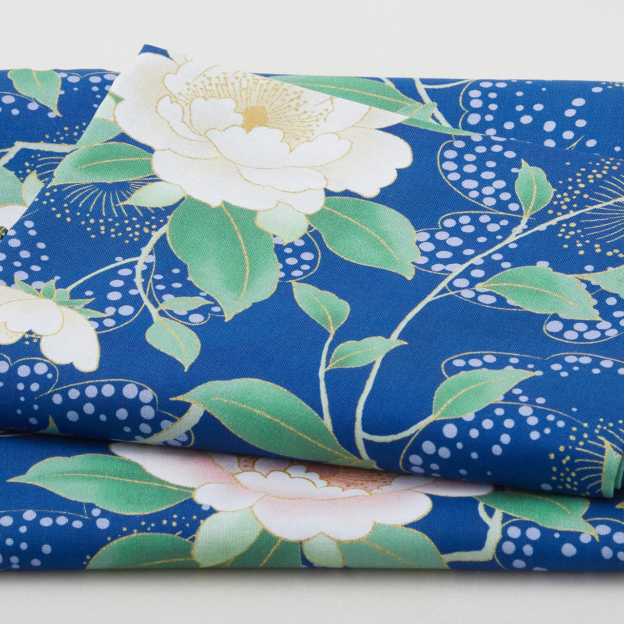 Imperial Collection - Hana Favorites Cobalt Floral Metallic 2 Yard Cut