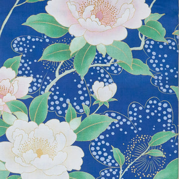 Imperial Collection - Hana Favorites Cobalt Floral Metallic 2 Yard Cut