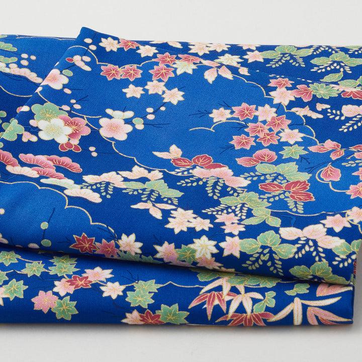 Imperial Collection - Hana Favorites Cobalt Plants 2 Yard Cut