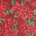 Festive Christmas Favorites - Red Poinsettia 2 Yard Cut