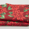 Festive Christmas Favorites - Red Poinsettia 2 Yard Cut