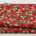 Festive Christmas Favorites - Red Holly 2 Yard Cut