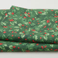 Festive Christmas Favorites - Green Holly 2 Yard Cut
