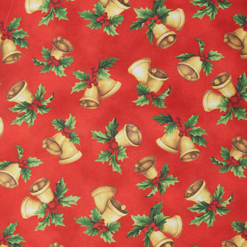 Festive Christmas Favorites - Red Bells 2 Yard Cut