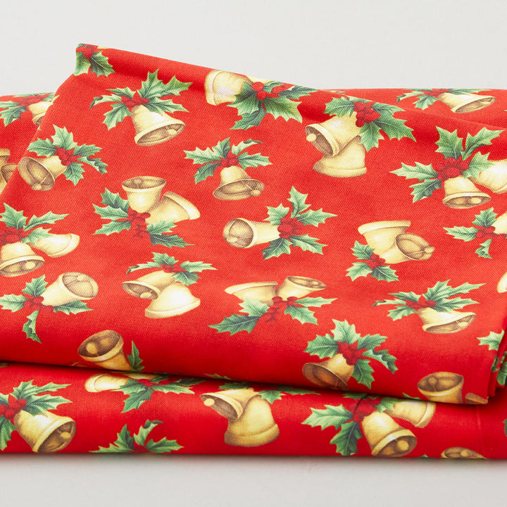 Festive Christmas Favorites - Red Bells 2 Yard Cut