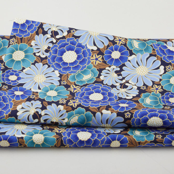 Hummingbird Haven Favorites - Midnight Flower 2 Yard Cut