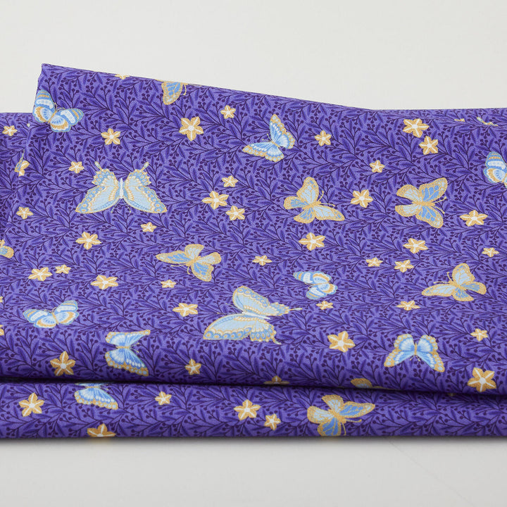 Hummingbird Haven Favorites - Cobalt Butterfly 2 Yard Cut