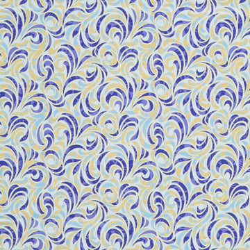 Hummingbird Haven Favorites - Aquamarine Swirls 2 Yard Cut
