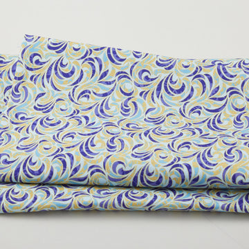 Hummingbird Haven Favorites - Aquamarine Swirls 2 Yard Cut