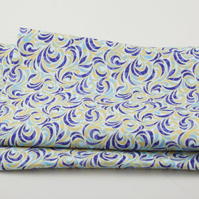 Hummingbird Haven Favorites - Aquamarine Swirls 2 Yard Cut