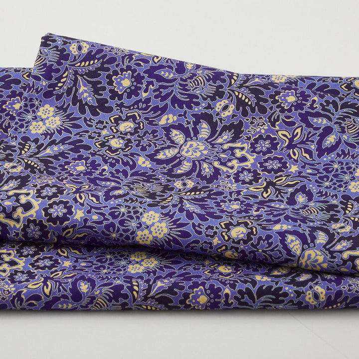 Hummingbird Haven Favorites - Sapphire Damask 2 Yard Cut