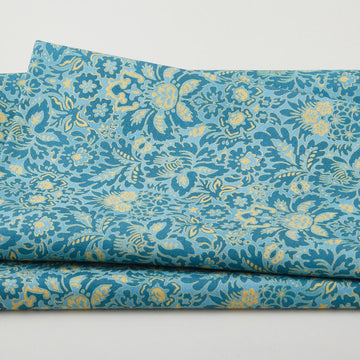 Hummingbird Haven Favorites -Teal Damask 2 Yard Cut