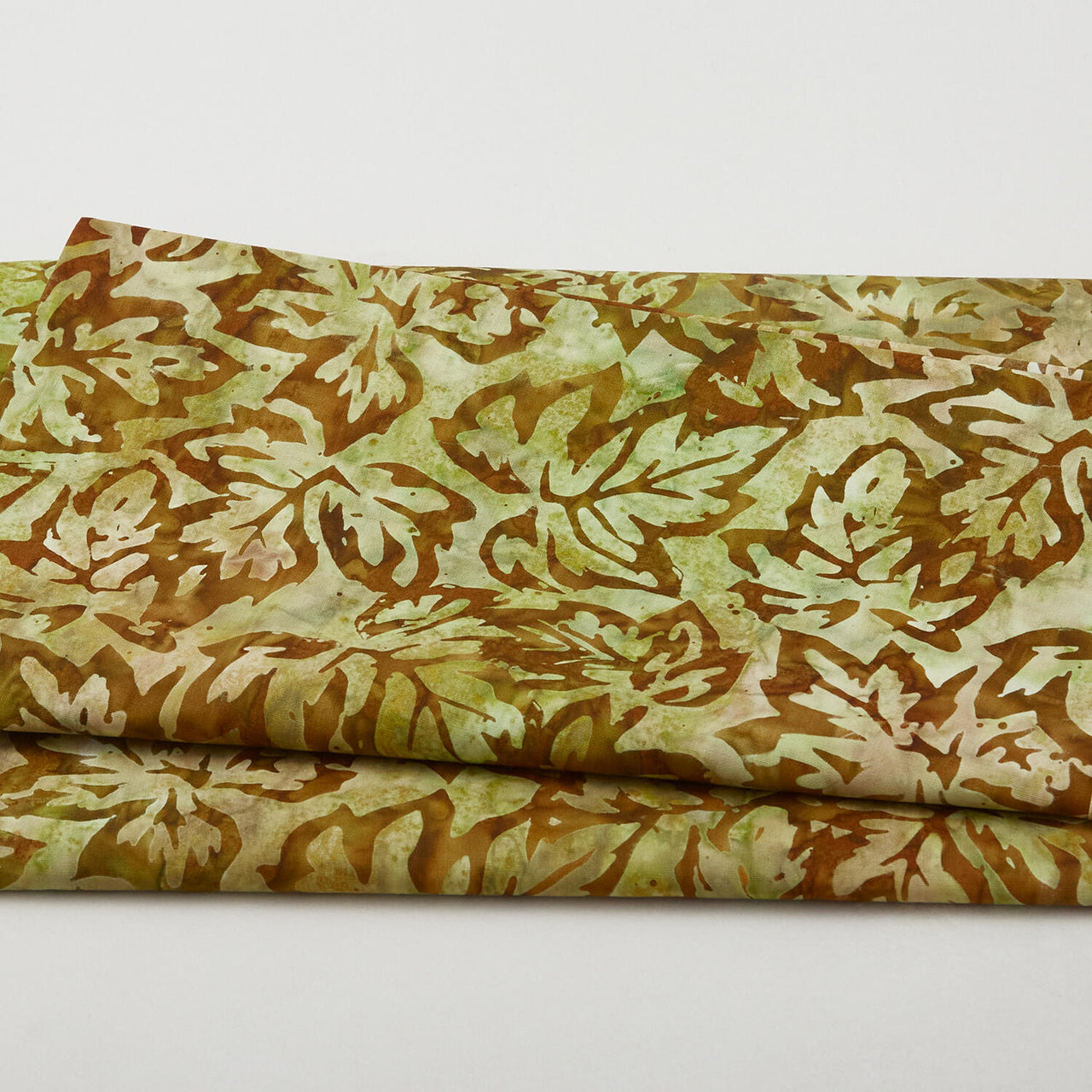 Autumn Skies Batiks Favorites - Olive Maple Leaf 2 Yard Cut