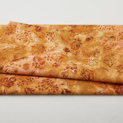 Autumn Skies Batiks Favorites - Acorn Oak Leaves 2 Yard Cut