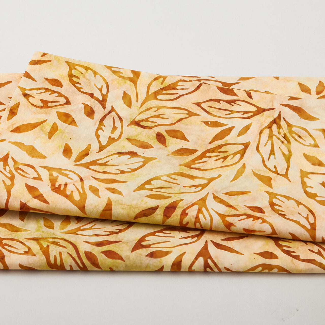 Autumn Skies Batiks Favorites - Gold Flowing Leaves 2 Yard Cut