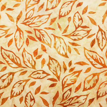 Autumn Skies Batiks Favorites - Gold Flowing Leaves 2 Yard Cut