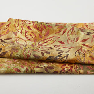 Autumn Skies Batiks Favorites - Harvest Flowing Leaves 2 Yard Cut