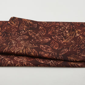Autumn Skies Batiks Favorites - Redwood Lined Leaves 2 Yard Cut