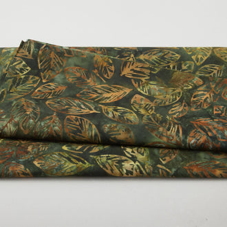 Autumn Skies Batiks Favorites - Pine Lined Leaves 2 Yard Cut