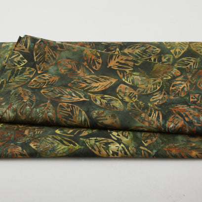 Autumn Skies Batiks Favorites - Pine Lined Leaves 2 Yard Cut
