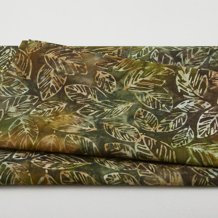 Autumn Skies Batiks Favorites - Cypress Lined Leaves 2 Yard Cut