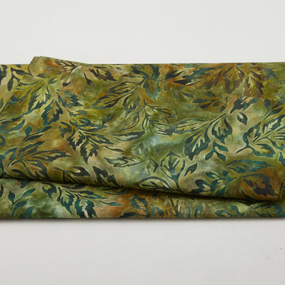 Autumn Skies Batiks Favorites - Leaf Sprigs 2 Yard Cut
