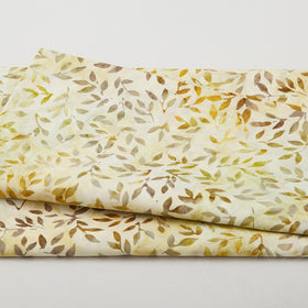 Autumn Skies Batiks Favorites - Ochre Small Leaves 2 Yard Cut