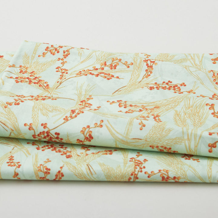 September Fields Favorites - Mint Wheat and Berries 2 Yard Cut
