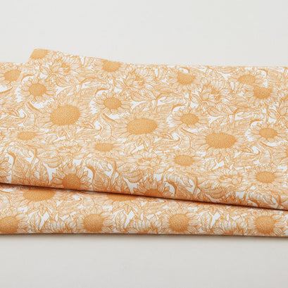 September Fields Favorites - Cornsilk Tonal Sunflowers 2 Yard Cut