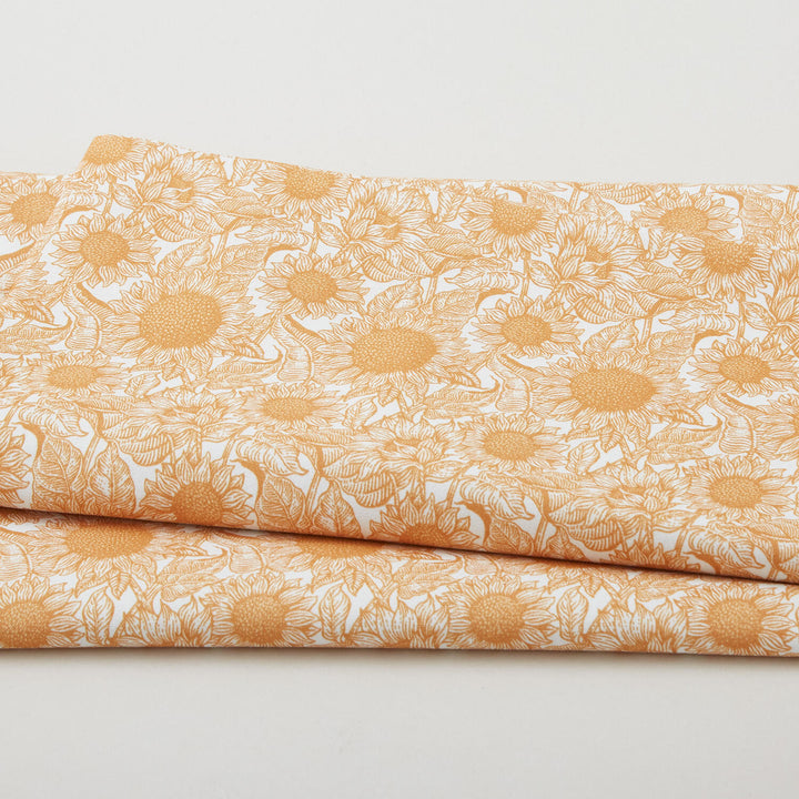 September Fields Favorites - Cornsilk Tonal Sunflowers 2 Yard Cut