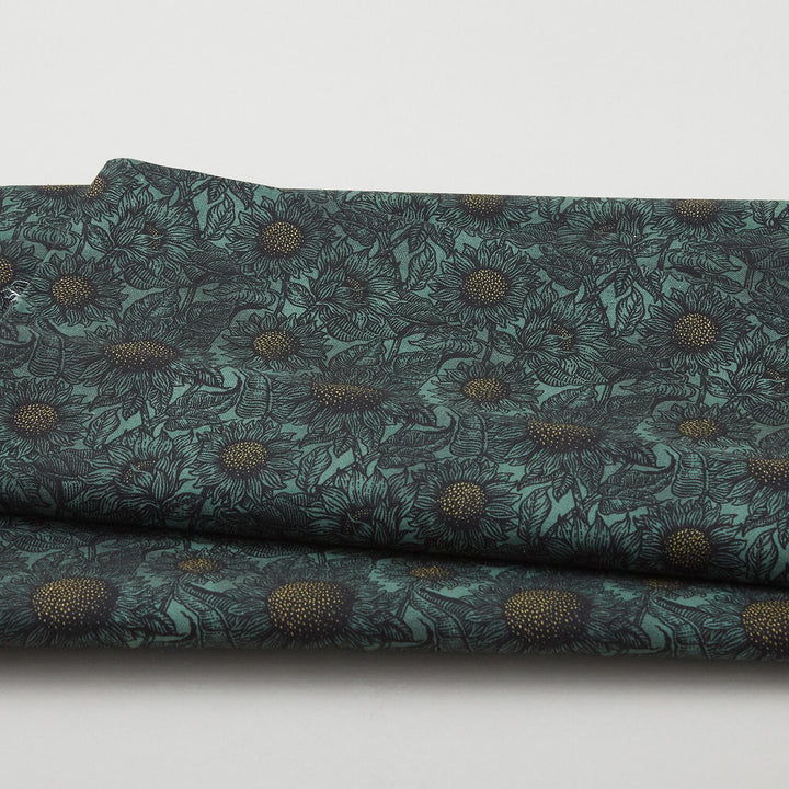 September Fields Favorites - Oregano Tonal Sunflowers 2 Yard Cut
