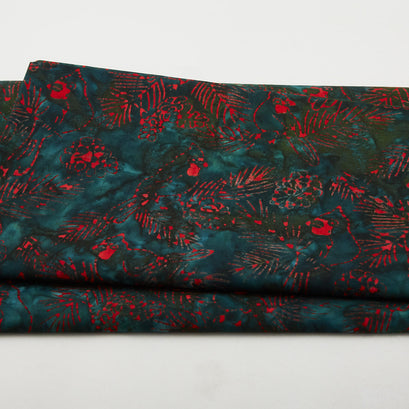 Joyful Holidays Batiks Favorites - Pine Cardinal 2 Yard Cut