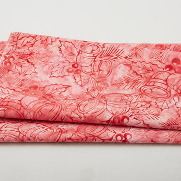 Joyful Holidays Batiks Favorites - Blush Bells 2 Yard Cut