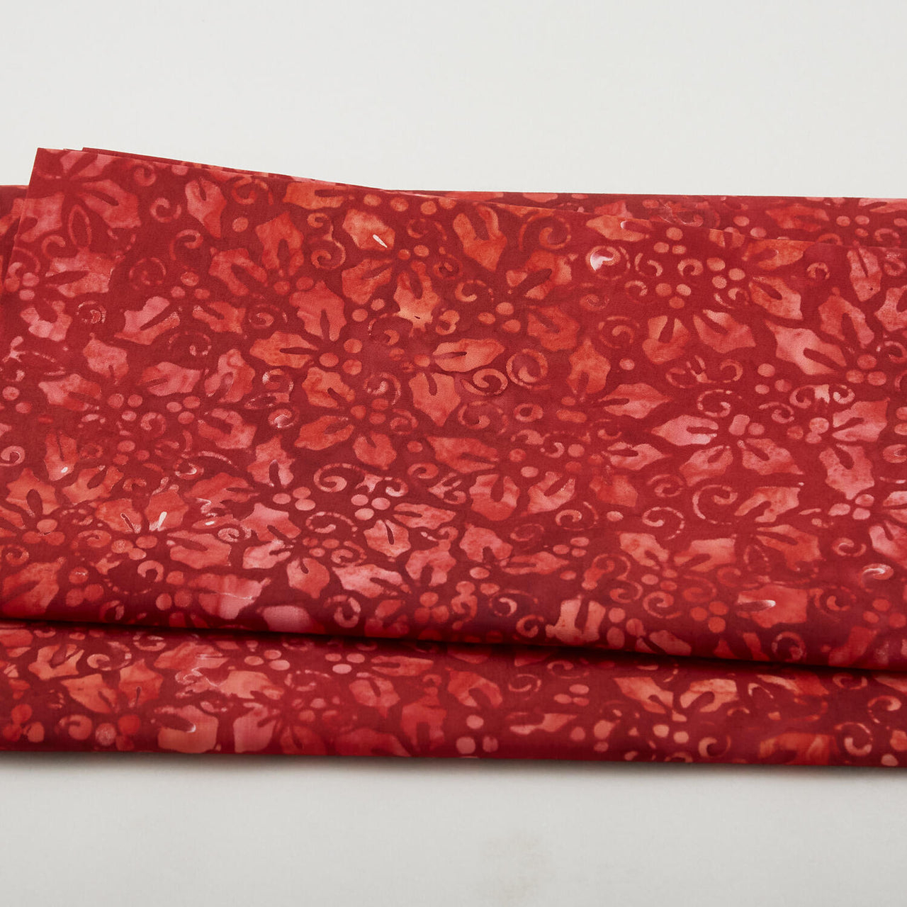 Joyful Holidays Batiks Favorites - Garnet Holly 2 Yard Cut