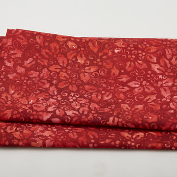 Joyful Holidays Batiks Favorites - Garnet Holly 2 Yard Cut