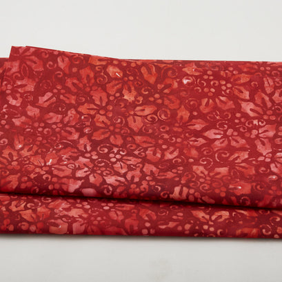 Joyful Holidays Batiks Favorites - Garnet Holly 2 Yard Cut