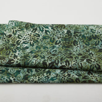 Joyful Holidays Batiks Favorites - Green Holly 2 Yard Cut